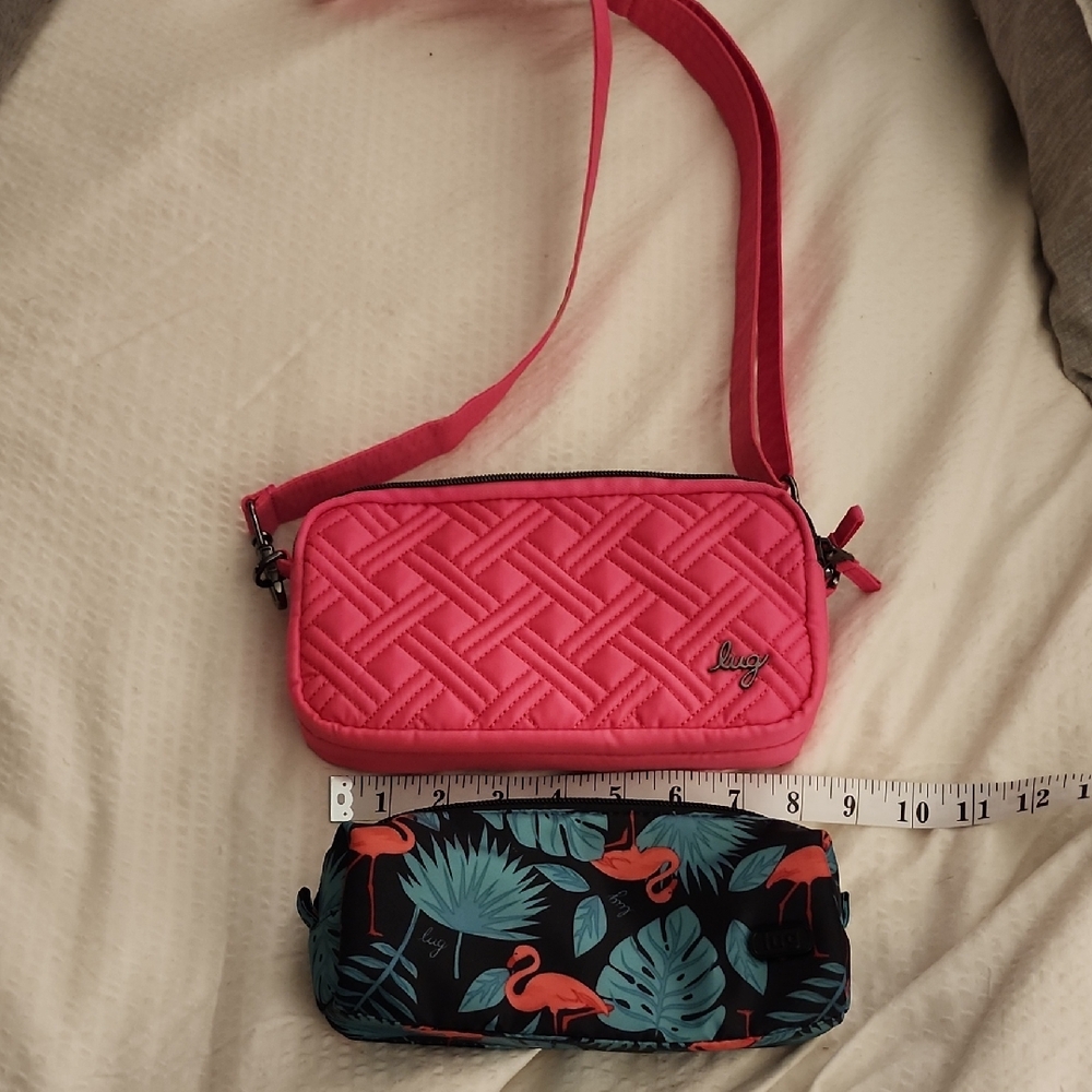Lug Vibrant Pink Quilted Crossbody Bag